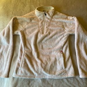 North face baby pink half zip size s